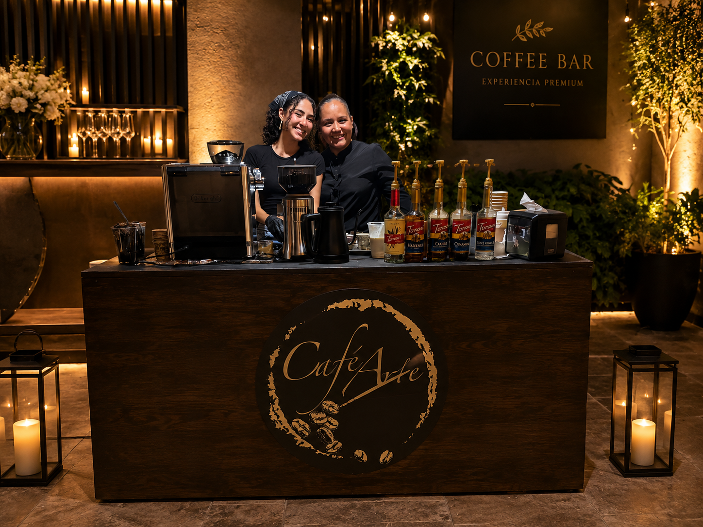Coffee Bar 1 hora — barra con baristas